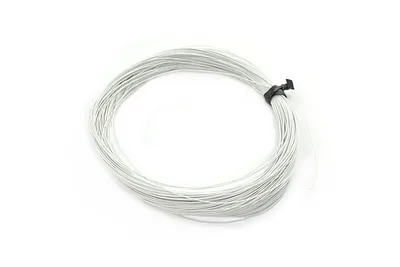 0.4mm Heat Resistant PFA Wire - White, 50m