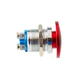 16mm Metal Mushroom Head Pushbutton - Red - Image 3