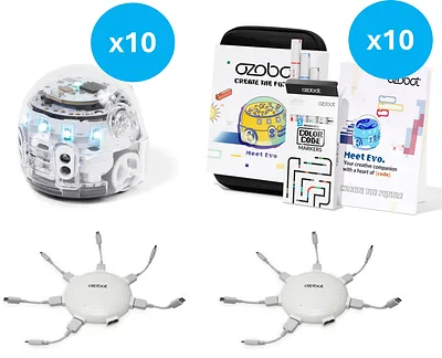 Ozobot Evo Kit of 10 with 2 Chargers