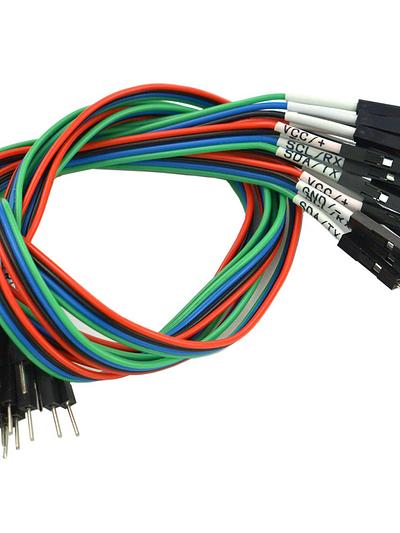 Gravity 4-Pin M/M DuPont Cable with Tags - 30cm (5 Pack)