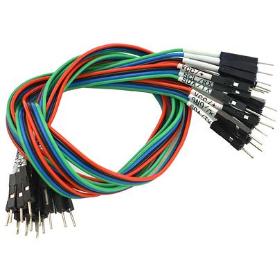 Gravity 4-Pin M/M DuPont Cable with Tags - 30cm (5 Pack)