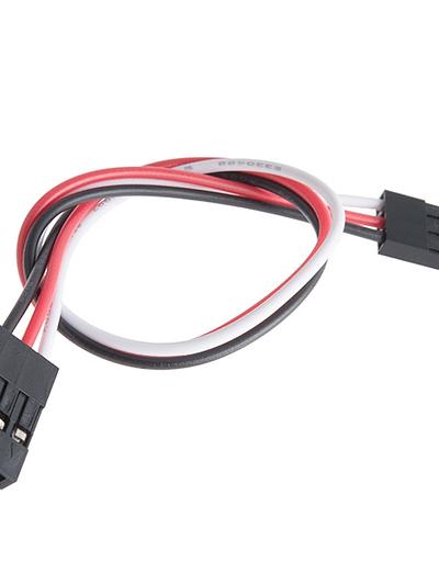 Jumper Wire - 0.1, 3-pin, 6 (Black, Red, White)
