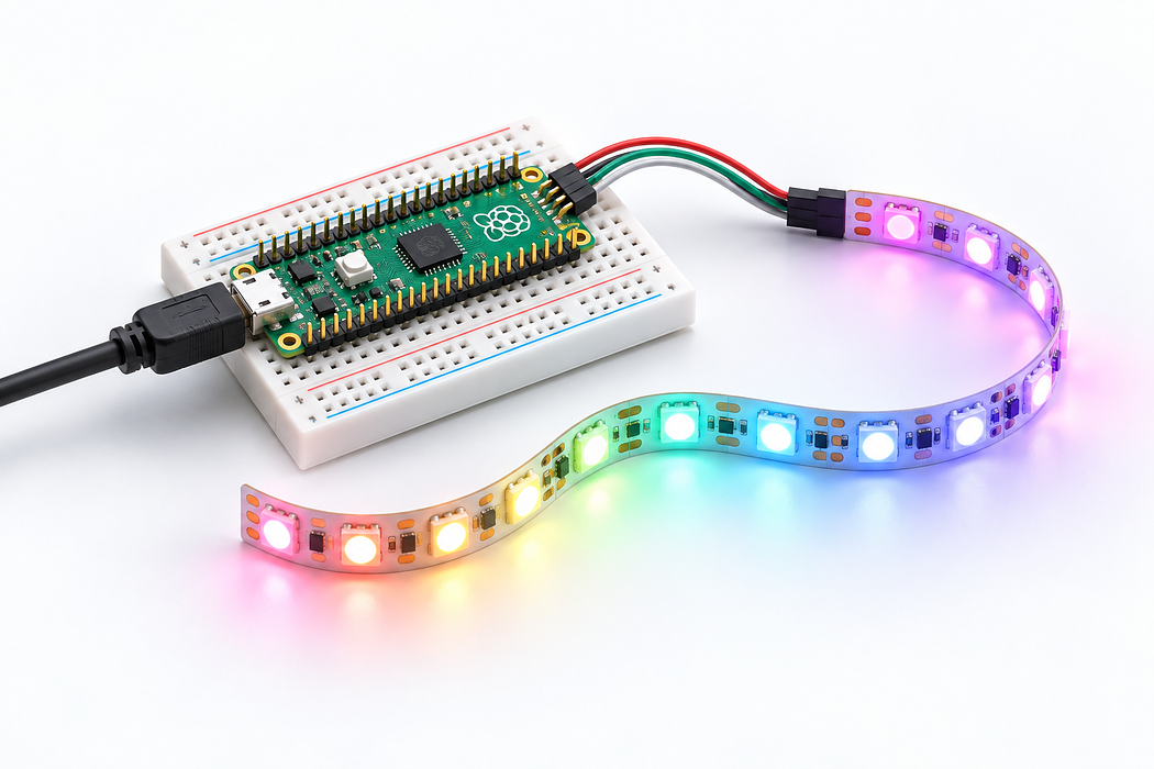 NeoPixel LED Strip Controller with Raspberry Pi Pico