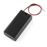 Battery Holder 2xAA with Cover and Switch - JST Connector - Image 1