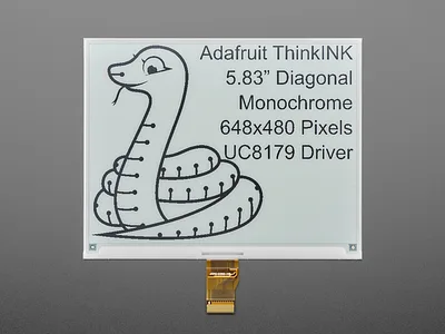 5.83" 648x480 Monochrome Black/White eInk Display