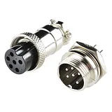 6-Pin Chassis Connector - Panel Mount (male and female) - Image 1