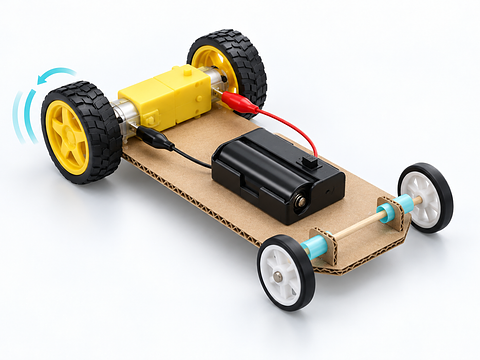 Build a moving vehicle with a TT geared motor