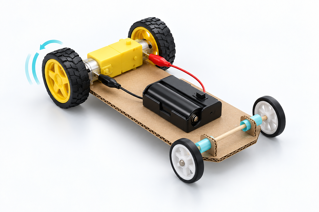 Build a moving vehicle with a TT geared motor