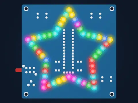 Assembling the five-pointed star LED kit