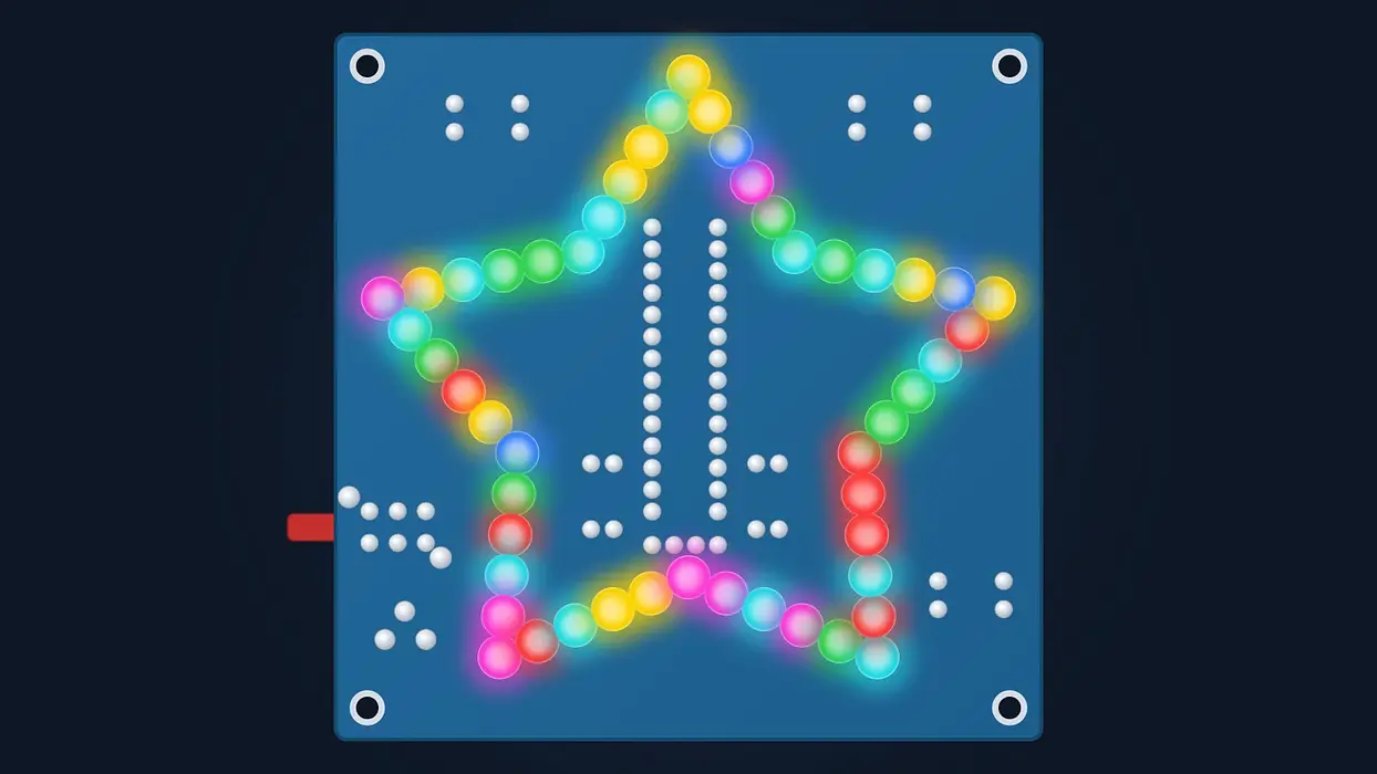 Assembling the five-pointed star LED kit
