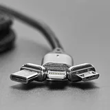 Woven USB A Cable with Magnetic Tips - Micro B, Type C, and iOS - Image 2