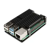 Aluminum Heatsink Case for Raspberry Pi 4 - Black - Image 2