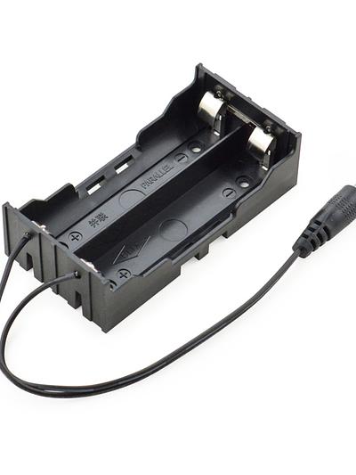2 x 18650 Battery Holder with DC 2.1mm Jack