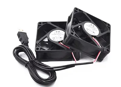 Dual Fan with 1M USB cable - 70x70x25mm