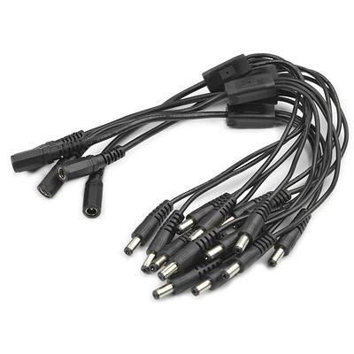 DC 5.5 x 2.1mm 1-to-3 Power Splitter Cable - 5 Pack