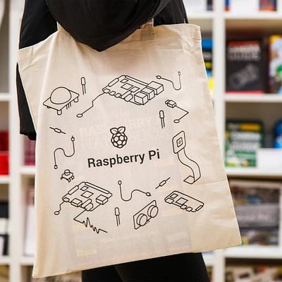 Raspberry Pi Logo Design Tote Bag