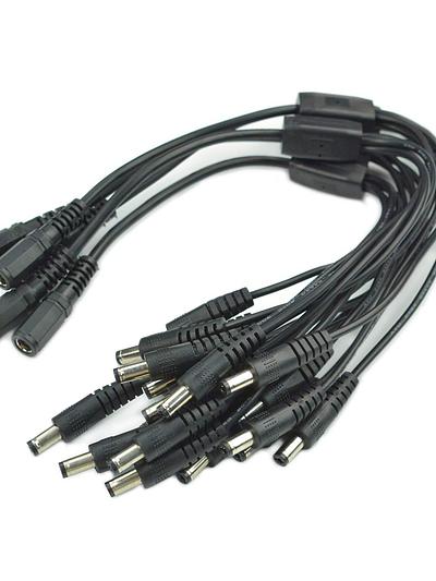 DC 5.5 x 2.1mm 1-to-4 Power Splitter Cable - 5 Pack