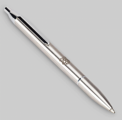 Raspberry Pi Engraved Stainless Steel Pen