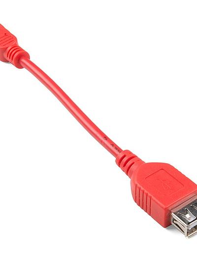 USB OTG Cable - Female A to Micro B - 5in