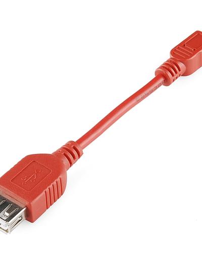 USB OTG Cable - Female A to Micro A - 4