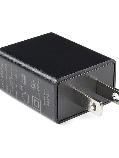 USB Wall Charger - 5V, 1A (Black)