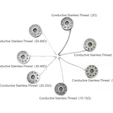 Conductive Stainless Steel Sewing Thread 20-25Ω/m - 15m - Image 5