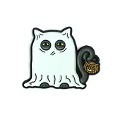 Spooky Halloween Kitty Enamel Pin - Image 1