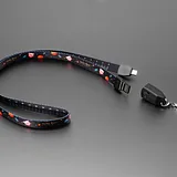 USB Cable Lanyard with USB-A and USB-C Tips - Image 1