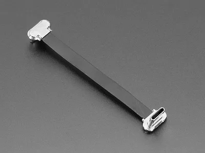 Slim Right-Angle USB-C to USB-C Cable 75mm – Opposite Plugs