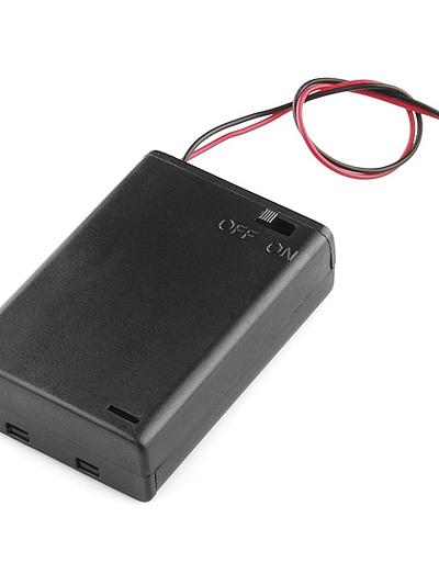 Battery Holder 3xAA with Cover and Switch
