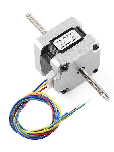 Stepper Motor - 29 oz.in (200 steps/rev, Threaded Shaft)