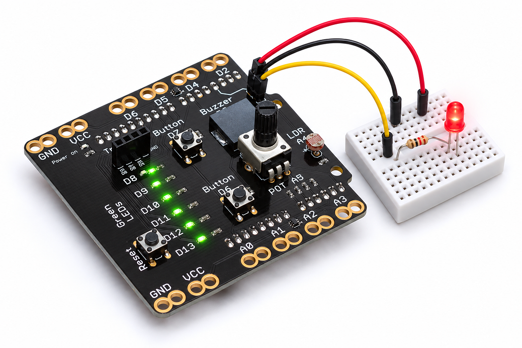 Connect and blink an external LED