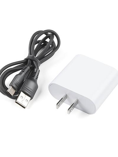 USB-C Wall Adapter with Cable, US Plug, 6–12V