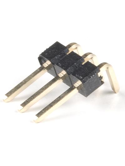 Right-Angle Male Header - 3 Pin, 0.1in PTH