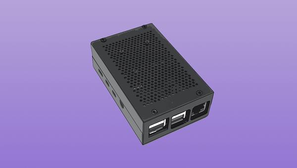 Black Case with Fan for Raspberry Pi 4