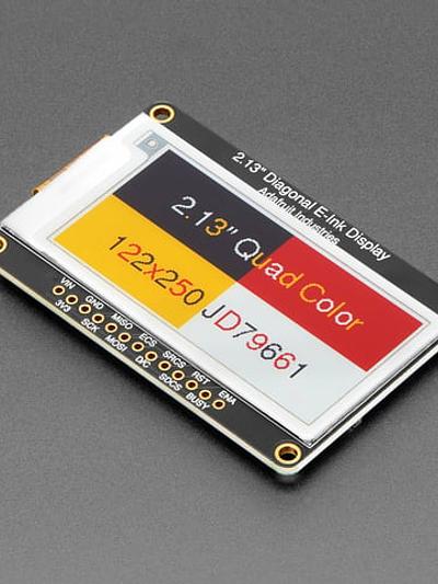 2.13in 250x122 Quad-Colour ePaper Display with SRAM