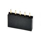 5-Pin Female Straight Header - PTH, 0.1in Pitch - Image 1