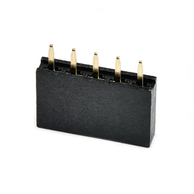 5-Pin Female Straight Header - PTH, 0.1in Pitch