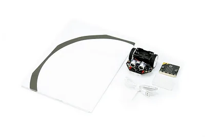 micro:Maqueen Lite with micro:bit V2, Enclosure, Cable and Track Map