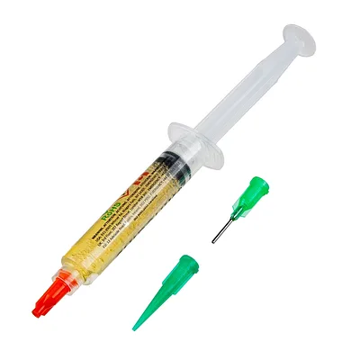 Chip Quik No-Clean Tack Flux 5cc Syringe with Tips