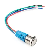 Metal Pushbutton - Latching (16mm, Green) - Image 1