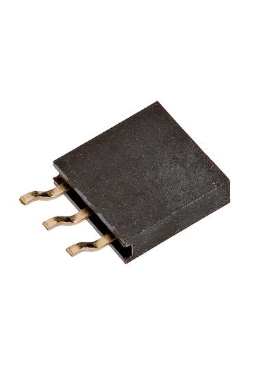 Right Angle Female Header - SMD, 0.1in, 3-Pin