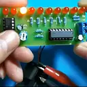 Assembling the flashing LED learn-to-solder kit