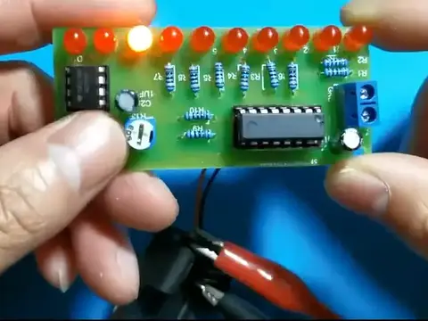Assembling the flashing LED learn-to-solder kit