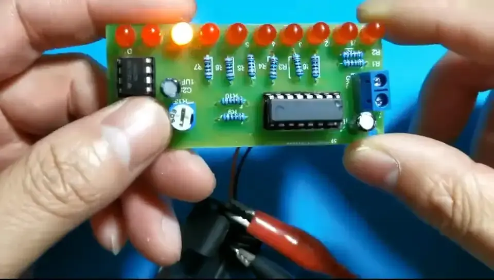 Assembling the flashing LED learn-to-solder kit