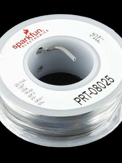Hook-up Wire - Gray (22 AWG)