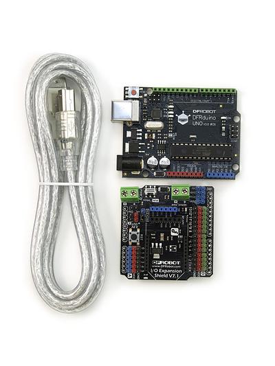 DFRobot DFRduino UNO R3 Kit with IO Expansion Shield & USB Cable