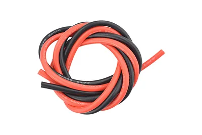 10AWG High-Temperature Silicone Wire Pair - 1m Red/Black