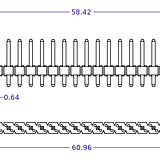 Straight Male Header - Gold Plated, PTH, 0.1in, 24-Pin - Image 4
