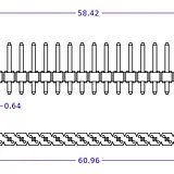 Straight Male Header - Gold Plated, PTH, 0.1in, 24-Pin - Image 4